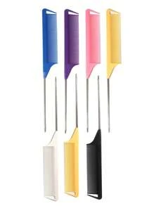 Professional Point Tail Comb Pin Tail Comb Rat Tail Comb Parting Comb Stainless Steel Tail Comb Anti-Static Hair Comb, Braiding Combs, Fine Tooth Rat Tail CombHighlight Comb Tail Combs Highlight Comb Multifunctional For Normal Hair - Attractive Candy Color,Bridal Hair Combs Perfect For Barber Shops, Salons And Home Use