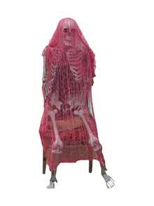 5/3/1pc 183cm粉色万圣节纱布装饰，室内外粉色纱布挂毯装饰，万圣节鬼魂装饰家居桌墙庭院鬼屋派对用品 - 彩色 - 查看 10