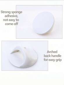 免钻门拉手、马桶盖升降器、抽屉和窗户粘性推拉手柄、粘性橱柜手柄、推拉门推拉抽屉窗口无痕滑动手柄无钉强力粘性壁橱手柄推拉门滑动 - 彩色 - 查看 6