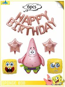 SpongeBob SquarePants 18件套海绵宝宝主题海绵宝宝和派大星铝箔气球套装 - PVC派对装饰套装，生日派对装饰，增添节日气氛 - 适用于家庭聚会、周年纪念日和节日、婚礼、生日、圣诞节、家居装饰、圣诞装饰、房间装饰、冬季圣诞装饰、圣诞礼物、圣诞装饰品 - 彩色 - 查看 15