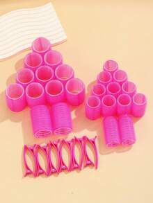 36件套自粘卷发器套装,包含24个卷发棒和12个夹子,沙龙级品质,适合DIY美发造型,无需加热,卷发器,卷发梳,卷发棒,卷发产品,卷发器,卷发卷发器,卷发,卷发工具,卷发棒,无需加热即可打造波浪卷发,旅行必备,旅行必备,发型,美发,卷发,卷发棒,卷发器,无需加热即可卷发,无需加热即可卷发,卷发器,卷发棒,卷发,卷发,卷发工具,卷发棒,卷发棒,卷发扩散器,头发,旅行,美发产品,美发工具,美发用品,理发师,理发师配件,理发店,美发设备 - 玫紅色 - 查看 5