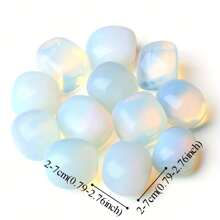 400G Opal Tumbled Polished White Crystals Bulk Crystal For Tumbling Cabbing Balancing Home Decoration Fish Tank Aquarium Vase Filler Gemstones Valentine's Day Festival Birthday Gift For Girl Woman 200G