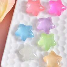 7/10/12/14件可爱夜光星星鞋饰，易于安装且有趣的DIY洞洞鞋，可拆卸洞洞鞋装饰，生日派对礼物的理想选择