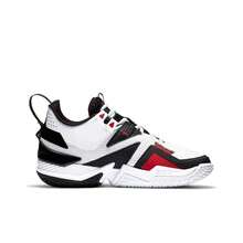 Nike Jordan One Take 1 Westbrook 皮革与编织经典缓震防滑耐用中帮复古篮球鞋，男款，黑/白/红