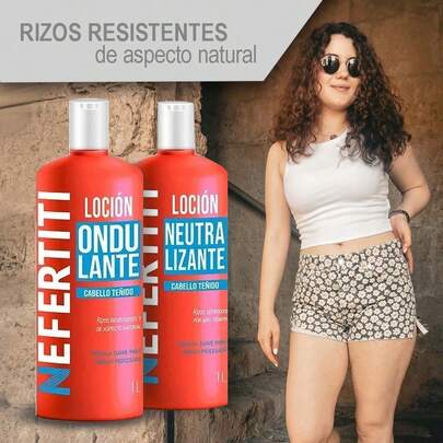 Kit permanente para rizos definidos Fler Tenido + Neutralizante Nefertiti | Ideal para cabello teñido | Volumen, forma y cuidado profesional