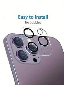 3 件套相机镜头钢化玻璃膜 + 防震保护壳，适用于 16/15/14/13/12/11 Pro Max/11 及所有型号 - 無色 - 查看 2