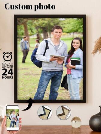 1 Pc, Optional Frame, Custom Canvas Painting,Customize Your Family Campus Photo To Preserve Precious Campus Memories, HD Printing, Preserving Memories, Saving Beautiful Moments, Birthday Party, Anniversary, Unique Perfect Art Gift