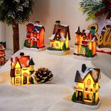 1 قطعة من بيت الثلج المضيء من الراتنج، ديكور عيد الميلاد، بيت صغير مضيء لعيد الميلاد، مناسب لحفلات العطلات وحفلات عيد الميلاد وديكور المشاهد والديكور المنزلي وهدايا الحفلات، ديكور حفلة عيد الميلاد الممتع، عيد ميلاد سعيد، السنة الجديدة سعيدة، هدية عيد الميلاد، زينة عيد الميلاد، ديكور غرفة الشتاء