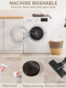 1 块米色地毯，现代简约风格，长条地毯，900 克/平方米，0.5 厘米厚度，防滑，可水洗和机洗，家居装饰，客厅，厨房，走廊，卧室，餐厅，办公室，四季皆宜 - 米色 - 查看 9