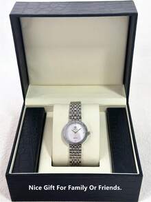 PABLO RAEZ 1pc Lady Watch Pink Jewelry Accessories Women Wristwatch Vintage Charming Original Brand New Fashion AAA Stainless Steel Bracelets Chain Luxury Silver Color Non Tarnish Party Girls Casual CD Dress Watch Metal Steel Heavy Strap 50M Water Resistant Simple Casual Clock Female Elegant Rhinestone Quartz Watch - one-size - View 4