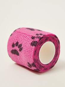 PETSIN 1 Peça/3 Peças Bandagem Autoadesiva para Animais de Estimação, Bandagem Veterinária Adesiva, Fita Não Tecida Adequada para Pernas, Patas e Feridas de Cães, Bandagem com 2,5cm/5cm de Largura, Design Estampado com Pegada Colorida, Fita Respirável para Cães e Gatos de Estimação, Bandagem Durável para Proteção Esportiva (Cor Aleatória)