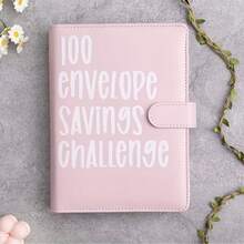 KKC 100 Envelopes Money Saving Challenge - A5 Money Saver Budget Binder Book With Cash Envelopes And Numbers, 100-Days Of Easy And Funny Ways To Save $5,050 Cash Envelope Challenge Binder - Hồng - Xem 2