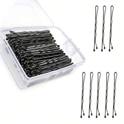 200/100/50pcs Heavy Duty Nylon Hair Clips - Women's Special For Thick/Thin/Curly Straight Hair, Comes With A Clear Storage Box - Essential For Weddings, Parties, Daily Styling - Professional And Personal Use (400 Count), Durable Hair Clips, Party Hair Accessories, Bridal Hair Accessories