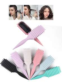 Candy Brush 新款卷发梳 - 卷发湿发专用造型梳 专业造型梳 女士必备梳子 护发小梳子 按摩卷发梳 居家生活必备卷发梳 - 彩色 - 查看 4