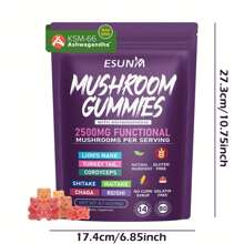 Ashwagandha Natural Mushroom Gummies - Meticulously Selected Ingredients Such As Cordyceps And Lion's Mane Mushroom, Vegan - Friendly With No Burden. - 1袋 - 查看 4