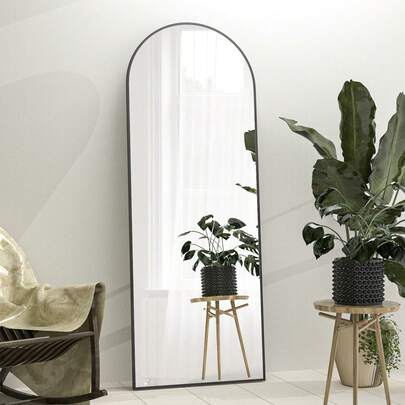 Full Length Mirror 162*53cm Arch Floor Mirror With Stand Arched Mirror Full Body Mirror Gold Standing Hanging Or Leaning Against Wall For Bedroom Entry, Bedroom, Living Room