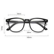 2 buc ochelari de vedere la modă cu șurub, unisex, accesoriu esențial de zi cu zi pentru lucrătorii de birou (negru + transparent)