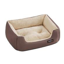 Pet Bed & Crate Mat - Coffee Brown and Beige - View 5