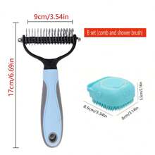 1pc Summer Pet Bath Brush, Silicone Massage Rubber Grooming Tool With Shampoo Storage For Dogs And Cats