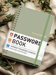 1pc Simple Password Book, Minimalist 52 Sheets Advanced Address Password Manager With Website Password Quick Access Username And Password Storage Perfect For Home Office Internet Computer Logins,Back To School Supplies