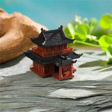 1 Mô hình thu nhỏ kiến trúc Trung Hoa cổ điển - Đền thờ truyền thống, Thiết kế nhà ở, Không cần nguồn điện, Chất liệu ABS bền, Trang trí bàn/kệ trong nhà/ngoài trời hoặc sân vườn - Nhiều màu - Xem 4