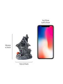 1pc Halloween Decor Black Cat Witch Ghost House Home Desktop Decoration, Resin Figurines, Suitable For Indoor Home Holiday Atmosphere, Outdoor Park Party Decorations Home Decor Room Decor - Multicolor - View 7