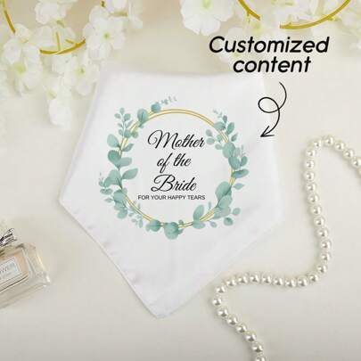 Silk Material Handkerchief, Lightweight & Comfortable Handkerchief, Elegant Design Handkerchief, Customized Wedding Handkerchief, Customized Bridal Party Gift, Customized Bridesmaid Gift, Customized Creative Wedding Decor Accessory, Customized Guest Favor, Handkerchief Given By Groom's Parents To Their Son, Congratulations On Your Marriage!