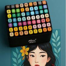 Marcadores De Arte De Dos Puntas A Base De Alcohol Para Colores, 262 Marcadores Permanentes De Colores Con Mezclador Sin Color, Bolígrafos De Micro Punta, Bolso De Marcador Para Colorear De Niños Adultos - Multicolor - Ver 3