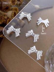 10/100/500pcs 3D Silver Bow Heart Nail Art Decorations, Korean Style Metal Bow, Star, Moon Nail Jewelry, Y2K Punk Nail Gems, DIY For Acrylic Nail Stickers, Phone Cases, Shoes, Clothes, Bags Nails Nail Supplies Nail Charms - Multicolor - View 11
