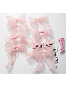 1 pieza Set de lazos de cinta de organza para el Día de San Valentín, lazos decorativos para fiestas, envoltura de regalos, decoración de bodas, regalos para el Día de la Madre, accesorios DIY