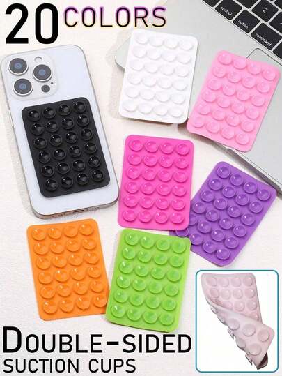 1 قطعة حامل هاتف سيليكوني بشفط، علبة هاتف متعددة الوظائف مقاومة للماء ب- 24 فتحة لاصقة قوية، قبضة مانعة للانزلاق لوحة تحكم السيارة، حائط الحمام والأسطح الملساء، حامل هاتف مضاد للسقوط لتسجيل الفيديو والسيلفي ومقاوم للاهتزاز، هدية مثالية للسائقين ومدونو الفيديو والهواة الخارجيين (هدايا جوارب عيد الميلاد، هدايا عيد الأب)