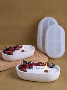 船形硅胶模具，DIY石膏模具，用于烛台、花盆和储物 - mold - 查看 5