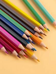 12PCS/18PCS/24PCS/36PCS/48PCS Custom Colored Pencil Set, Pattern Selection, Personalized Text, Student Drawing Sketching Pencils, Loss-Proof Personal Items For Art Class, Office & School Supplies, Back To School, Personalized Gift - Multicolor - View 6