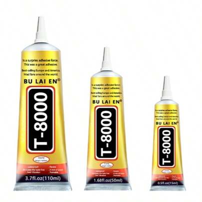 T-8000 Transparent Glue, Phone Screen Repair Elastic Glue, Plastic Rubber Jewelry Strong Glue, Syringe Type Phone Screen Repair Tool, Jewelry Craft Rhinestone Phone Frame Repair Screen Glass Glue,School Supplies,Back To School