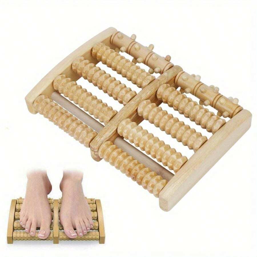 1PC Wooden Foot Roller Wood Care Massage Reflexology Muscle Relax Relief Massager Spa Gift Anti Cellulite Foot Massager Care Tools For Foot Leg Stress Relief - Multicolor - View 1