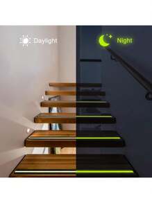 Heavy Duty Anti Slip Tape With Glow In The Dark Strips For Stairs Outdoor/Indoor Waterproof Non Skid Roll For Stair Steps Traction Tread Staircase Grips (1.97 Inch X 197inch, Black )Including Stairs, Patio, Entryways, Ladders, Scooters.