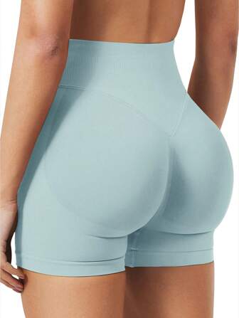 Summer Seamless Butt Lifting Sports Shorts For Gym Workout,Cycling Shorts,Running Shorts,Black Leggings Women,