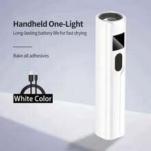 1 pieza Lámpara UV LED portátil y mini con forma de pluma para secar uñas de gel, luz de gel UV para uñas que seca rápidamente, lámpara LED de gel para uñas profesional para uso en casa y salón de belleza