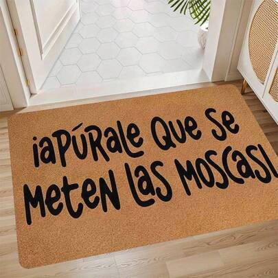 1 PIEZA Felpudo de bienvenida en español, Felpudo de bienvenida divertido | Felpudo de entrada con estampado de moda para la puerta principal, alfombra de cocina, alfombra de área lavable antideslizante para entrada, terraza, dormitorio, baño, decoración del hogar, decoración de entrada, alfombra de cocina