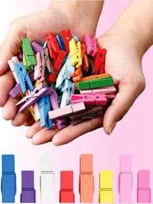 50/100 chiếc kẹp gỗ mini nhiều màu sắc, thích hợp để đựng ảnh, đồ thủ công và đồ trang trí - Thích hợp để treo tranh nhỏ để trưng bày (màu ngẫu nhiên), đồ dùng học tập, trở lại trường - Nhiều màu - Xem 8