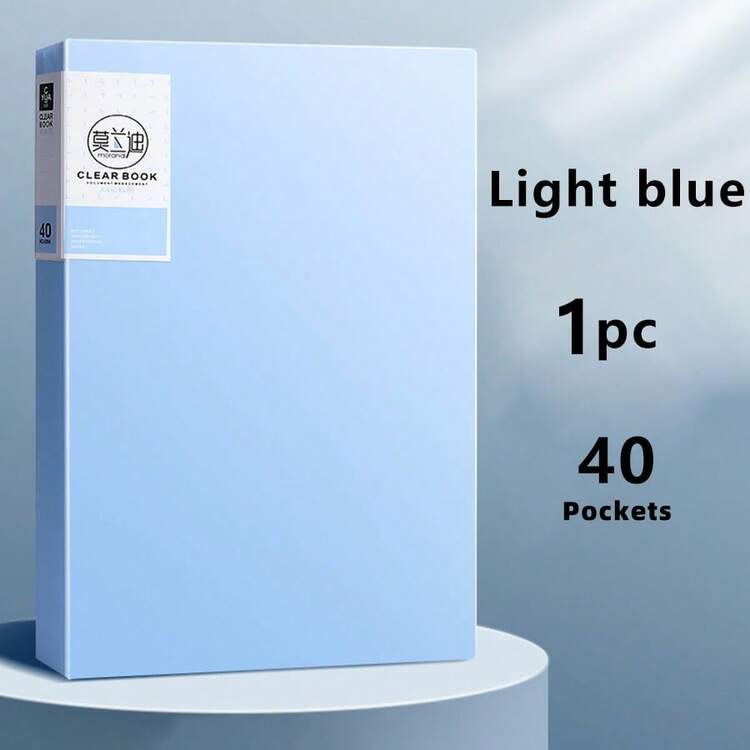 1 个透明文件夹，A4 尺寸 20/30/40/60/80/100 页容量，6 种颜色可选，公司文件袋，学生试卷整理器，办公用品架，防水防尘，大容量存储活页夹，柔和色调，乐谱架，家庭怀孕检查记录，返校/毕业礼物，商务文件袋，PP 材料，插图相册，奖状夹 - 彩色 - 查看 31