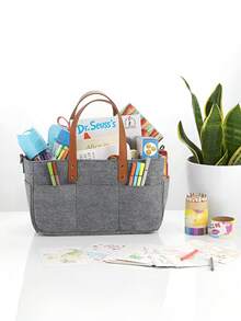 1pc Baby Nursery Storage Basket - Diaper Caddy Organizer, Stroller Hanging Bag, Nursery Essentials Organizer, Suitable For Diaper Station, Newborn Necessities, Baby Shower Gifts And Registry For Boys Or Girls - Multicolor - View 4