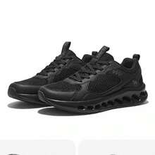 CAMEL CROWN Zapatillas de running transpirables y ligeras con amortiguación para hombres, adecuadas para uso casual al aire libre - Negro/gris frío - Ver 2