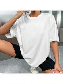 Women's Casual Round Neck Short Sleeve T-Shirt Featuring A Coral Heart Design, Perfect For Spring And Summer. This Casual And Friendly Style Top Is Breathable And Ideal For The Beach, Office, Or Everyday Wear. - White - View 2