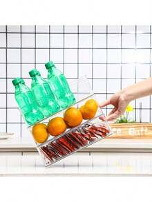 2pcs/1pc Fruit & Food Storage Containers, Refrigerator Organizer Boxes, Food Preservation Boxes, Fridge, Cabinet, Utility Room File Storage Boxes, Airtight Seal Transparent Carry Boxes For Eggs, Fruits, Vegetables, Frozen Items