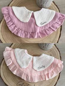 Personalized Baby Bib With Customized Name, Silicone Drool Bib For Baby Boys And Girls, Stain And Leakage Resistant Adjustable Baby Accessories - Multicolor - View 6