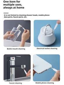 20pcs Bathroom Shower Head Cleaning Brush Washing Anti-Clogging Small Brush Pore Gap Cleaning Brush Keyboard Mobile Phone Hole Pore Gap Washing Tools - White - View 6