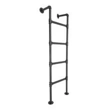 57" Tall Bunk Bed Ladder In Black Or Silver, 4-Step Carbon Steel Design, Customizable Height, Easy Installation, Modern Style For Home, Loft, Or Dorm Use - Black - View 9