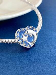 1颗925纯银海龟珠吊坠，适合女士手链和手镯DIY饰品制作，也可作为日常时尚配饰佩戴，非常适合返校季。 - 銀色 - 查看 5