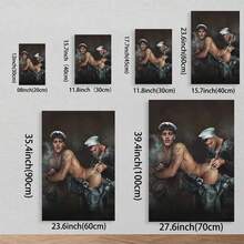 Framed Posters Gay Male Poster Vintage Male Character Poster Two Men Tattoo Poster Canvas Art Posters Painting Pictures Wall Art Prints Wall Decor For Bedroom Home Office Decor Party Gifts